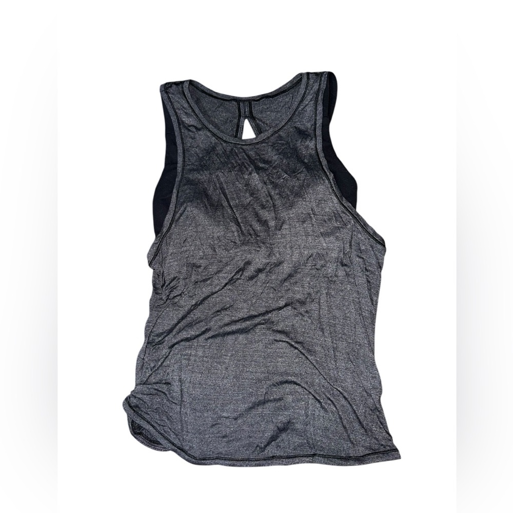 lululemon athletica Heathered Charcoal Gray Racerback Tank Top